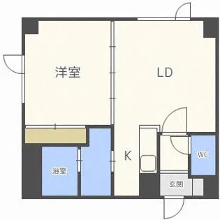 ブルースカイ月寒【306号室】の間取り