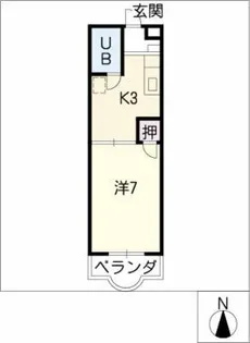 レジデンスゆたか【3階】の間取り