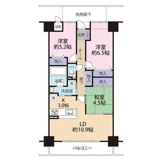 キングマンション千里万博公園(0004010)【6階】の間取り