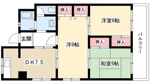 第2信栄ハイツ【3階】の間取り