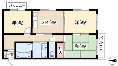 ロイヤルハイツ日和マンション【3階】の間取り