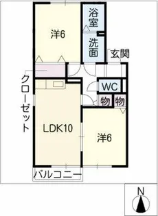 ウィング守山【2階】の間取り