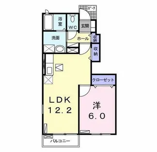 ブラン・ルピナス B【1階】の間取り