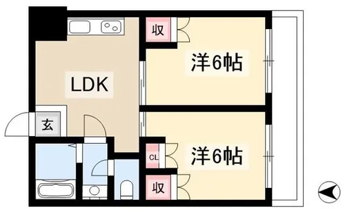 アールグラン天白【3階】の間取り