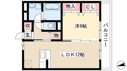 オークビレッジ名城【2階】の間取り