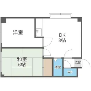 南郷ハイツイレブン【2階】の間取り