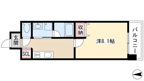 ララステージ熱田【505号室】の間取り