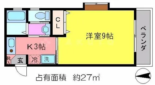 グリーンハイム御蔭【1階】の間取り