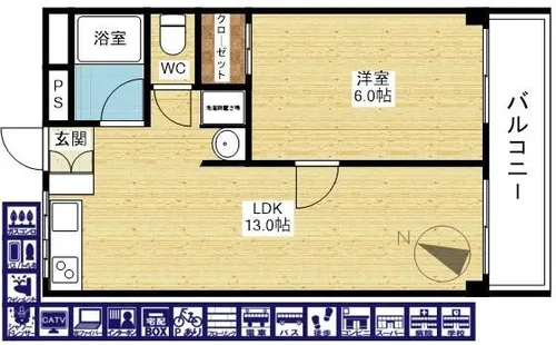 第3高光マンション【2階】の間取り
