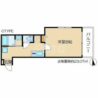 京洛マンション【3階】の間取り