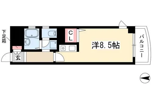 ドミシル野並【407号室】の間取り