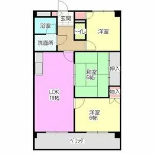 スカイコートウスイ【4階】の間取り