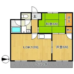 マンション冨田【2階】の間取り
