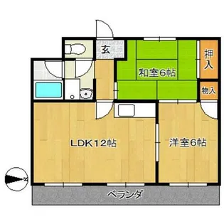 マンション冨田【2階】の間取り
