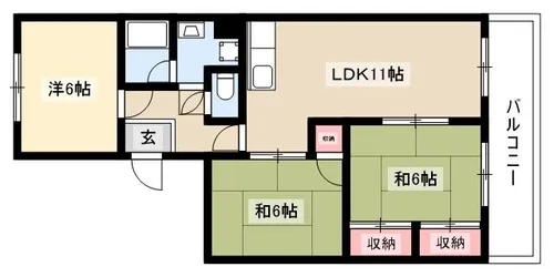 サンハイツ陽明【302号室】の間取り