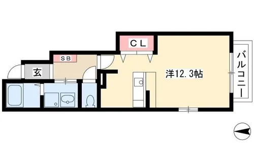 エリタージュⅡ【103号室】の間取り
