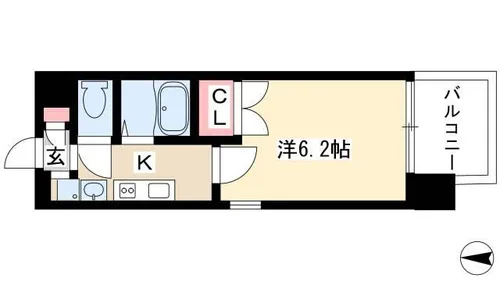 パルティール城西【3階】の間取り