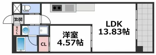 プレジオ今福鶴見【3階】の間取り