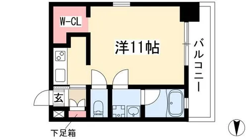 レジデンスSUN.K【902号室】の間取り