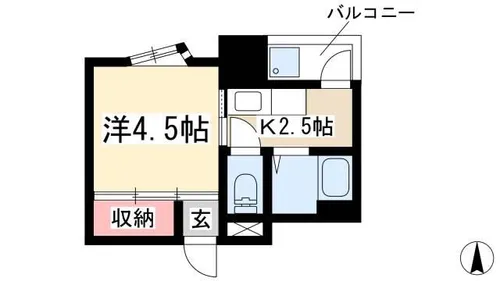 堀田中駒ビル【5階】の間取り