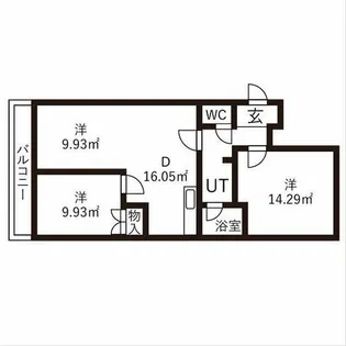 日映マンションⅡ【8C号室】の間取り