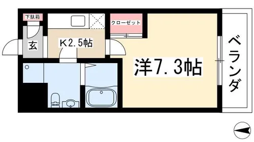 ACRO YASHIRODAI【205号室】の間取り