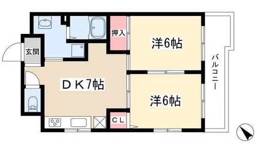 第5梅野ビル【403号室】の間取り