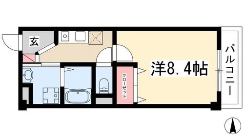セントラルハイツ名古屋【402号室】の間取り