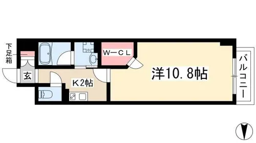 ランドハウスグランドウエスト【4階】の間取り