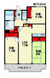 メディックス三萩野レジデンシャルタワー【1503号室】の間取り