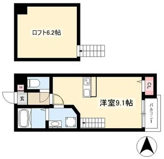 Patina中村公園Ⅰ【2階】の間取り