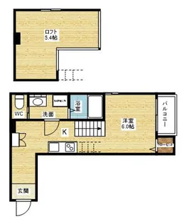 ハーモニーテラス花川Ⅱ【2階】の間取り