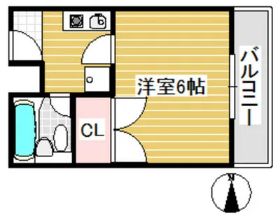 万葉ハイツ水無瀬【420号室】の間取り