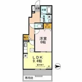 プランドール・アマ【1階】の間取り