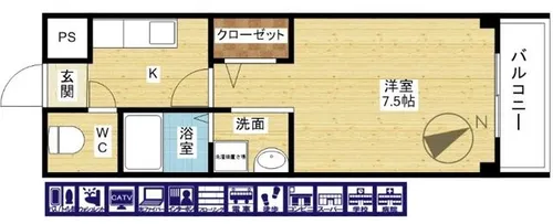ニューノモトマンション【3階】の間取り
