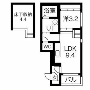 ル・ケレス八番町【1階】の間取り