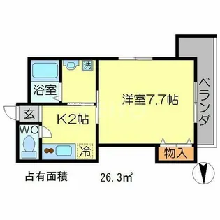 トワール高野【1階】の間取り
