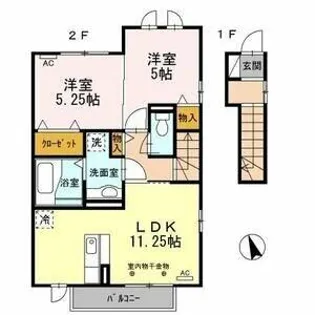 グレースハイム新宮【2階】の間取り