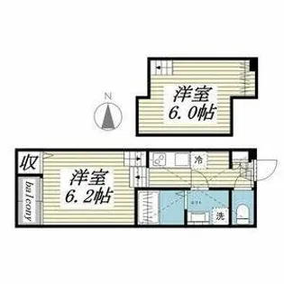 LUNA FORZA新守山【103号室】の間取り