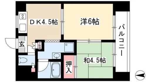 エムズハウス栄【6階】の間取り