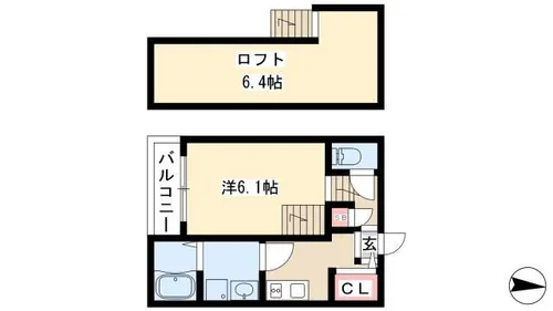 グランビル上小田井【1階】の間取り