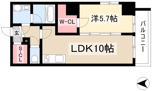 オークスクエア吹上【11階】の間取り
