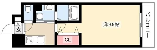 リシュドール鶴舞公園【1504号室】の間取り