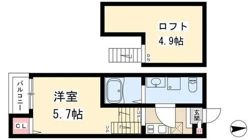 トリオネア千種【102号室】の間取り