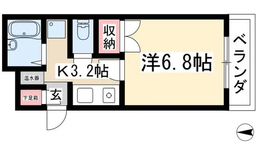グランパス檀渓【2階】の間取り