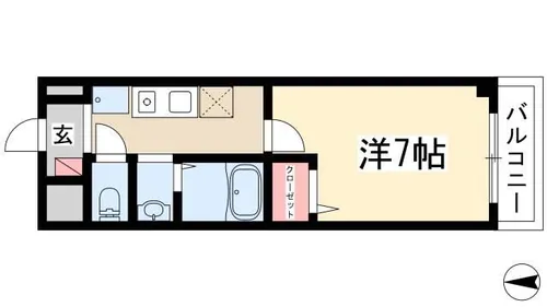 レジデンス滝子館【3階】の間取り