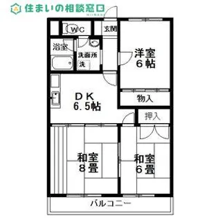 愛知県岡崎市稲熊町字6丁目【マンション】の間取り