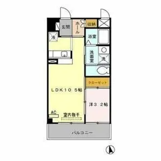 カーサコモダ新舞子 B【2階】の間取り