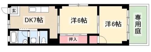 サンコーポ栄【102号室】の間取り