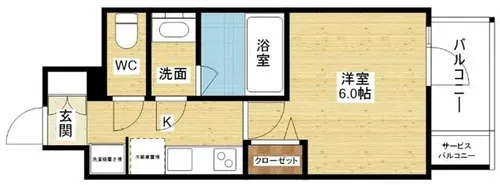 バウスフラッツ新大阪【9階】の間取り